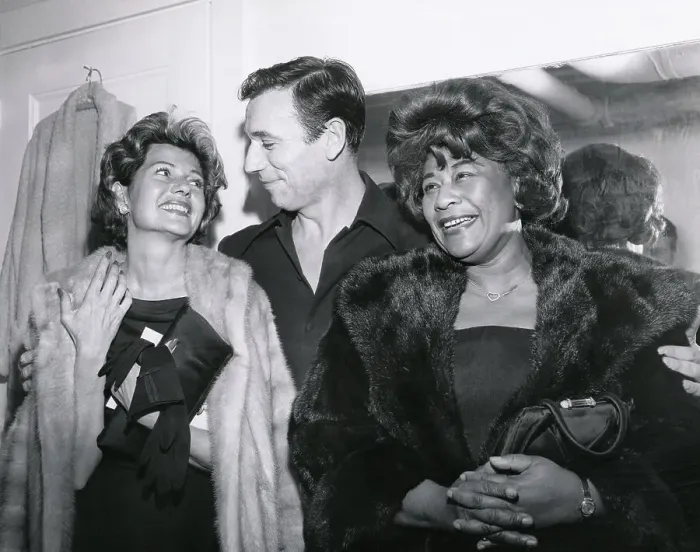 Framed Print : Ella Fitzgerald with Friends at Theater Framed Print : Ella Fitzgerald with Friends at Theater