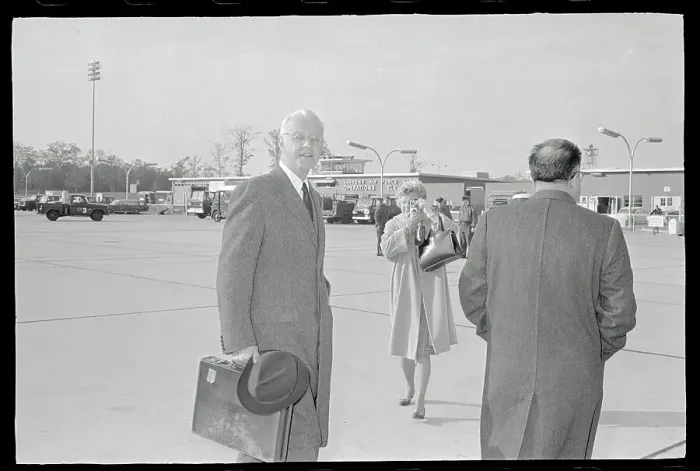Framed Print : Ellsworth Bunker Arriving at Andrews Air Force Base Framed Print : Ellsworth Bunker Arriving at Andrews Air Force Base