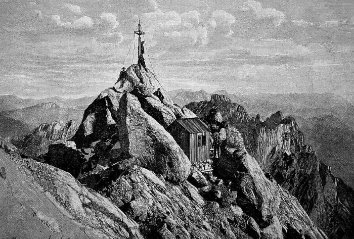 Framed Print : The Elmauer Haltspitze in the Kaisergebirge, with summit cross, Tyrol, Austria, Historic, digitally restored reproduction of an 18th century original, exact original date unknown Framed Print : The Elmauer Haltspitze in the Kaisergebirge, with summit cross, Tyrol, Austria, Historic, digitally restored reproduction of an 18th century original, exact original date unknown