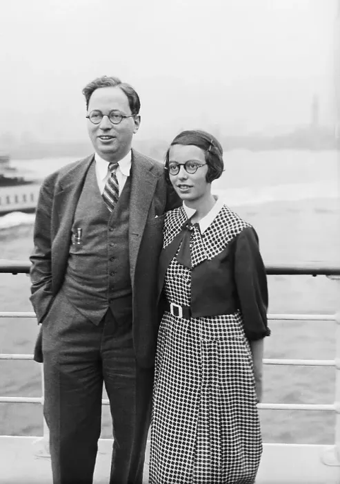 Framed Print : Elmer Rice and Daughter Margaret Framed Print : Elmer Rice and Daughter Margaret