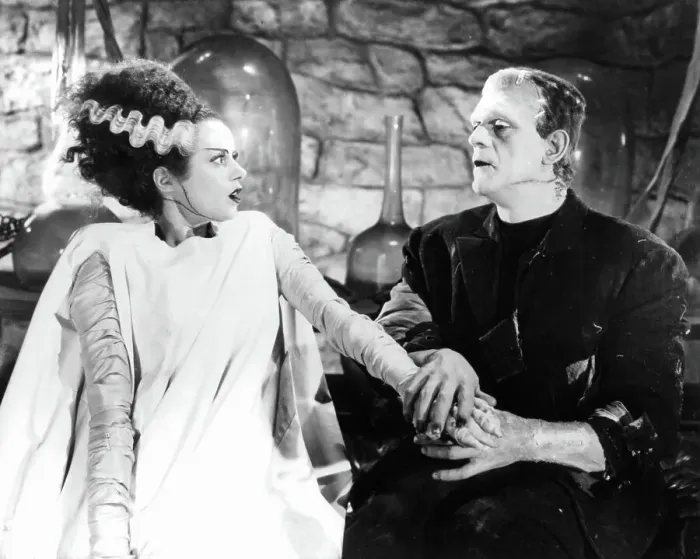 Framed Print : Elsa Lanchester And Boris Karloff In Bride Of Frankenstein Framed Print : Elsa Lanchester And Boris Karloff In Bride Of Frankenstein