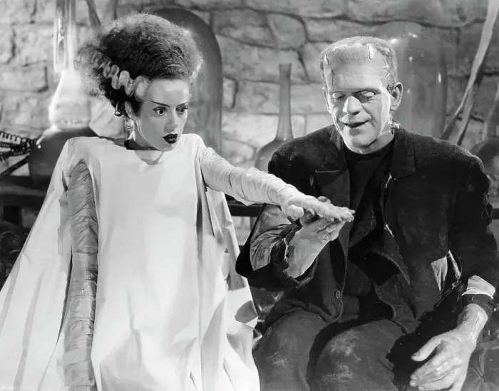 Framed Print : Elsa Lanchester and Boris Karloff in Bride of Frankenstein Framed Print : Elsa Lanchester and Boris Karloff in Bride of Frankenstein