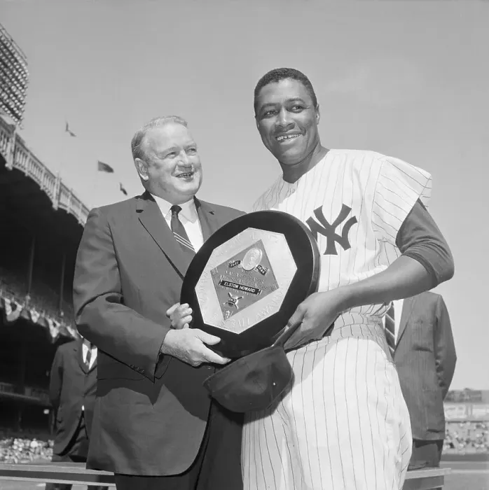 Framed Print : Elston Howard Receiving 1963 MVP Award Framed Print : Elston Howard Receiving 1963 MVP Award