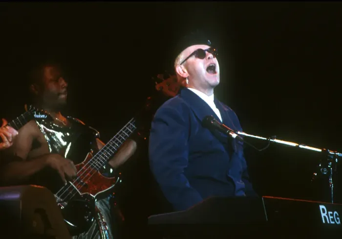 Framed Print : Elton At The Hollywood Bowl Framed Print : Elton At The Hollywood Bowl