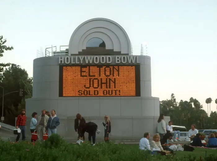 Framed Print : Elton At The Hollywood Bowl Framed Print : Elton At The Hollywood Bowl