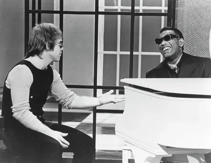 Framed Print : Elton John & Ray Charles Framed Print : Elton John & Ray Charles