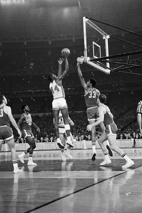 Framed Print : Elvin Hayes Scoring Over Lew Alcindor Framed Print : Elvin Hayes Scoring Over Lew Alcindor