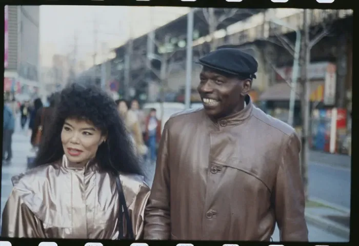 Framed Print : Elvin Jones Walking with Wife Keiko