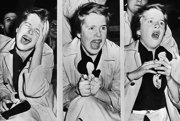 Framed Print : Elvis Fan Screaming During Concert
