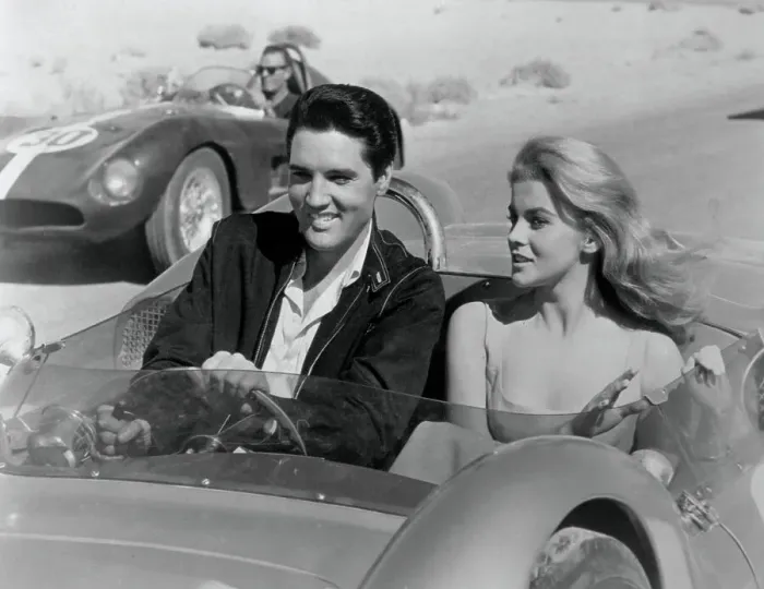 Framed Print : Elvis Presley and Ann-Margret in Stockcar Framed Print : Elvis Presley and Ann-Margret in Stockcar