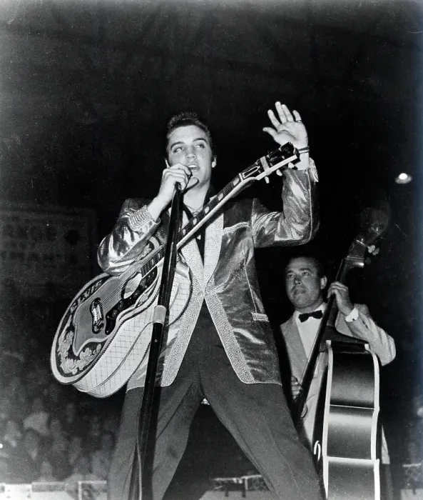 Framed Print : Elvis Presley and Bill Black