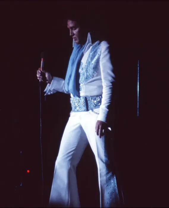 Framed Print : Elvis Presley in concert in Las Vegas