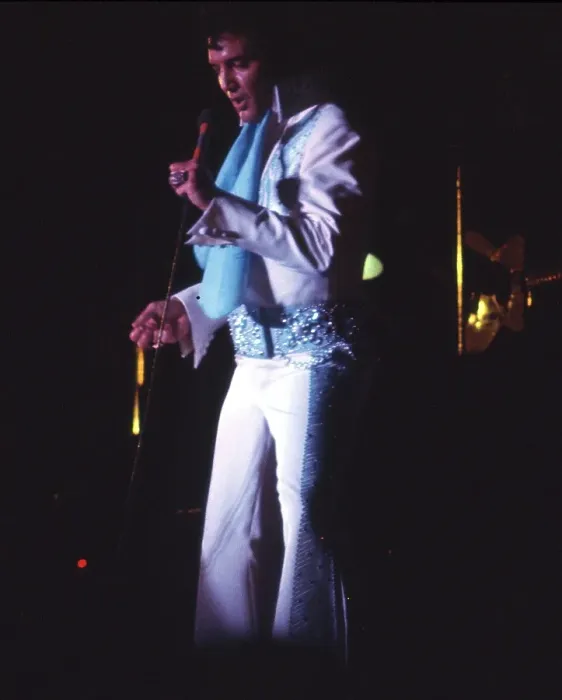 Framed Print : Elvis Presley in concert in Las Vegas