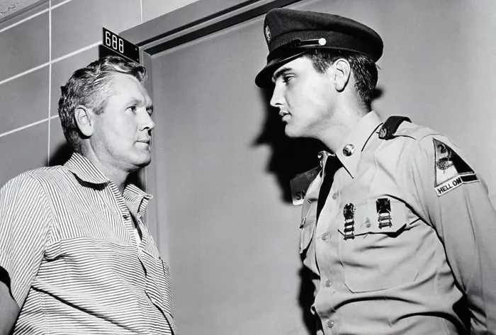 Framed Print : Elvis Presley And His Father At Hospital Framed Print : Elvis Presley And His Father At Hospital