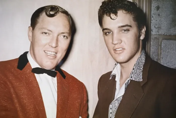 Framed Print : Elvis Presley with Bill Haley Framed Print : Elvis Presley with Bill Haley