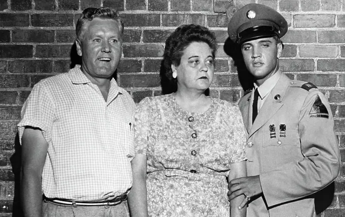 Framed Print : Elvis Presley on Leave with His Parents Framed Print : Elvis Presley on Leave with His Parents