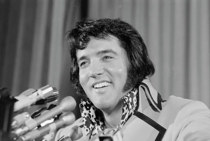 Framed Print : Elvis Presley at News Conference Framed Print : Elvis Presley at News Conference