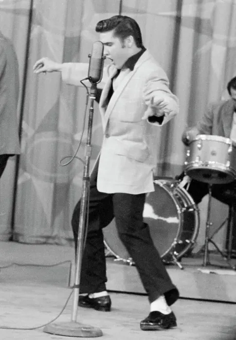Framed Print : Elvis Presley Performing on The Milton Berle Show