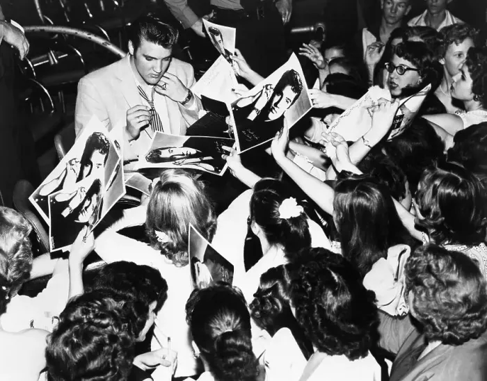 Framed Print : Elvis Presley Signing Autographs Framed Print : Elvis Presley Signing Autographs
