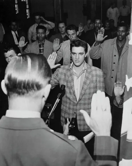 Framed Print : Elvis Presley is Sworn In