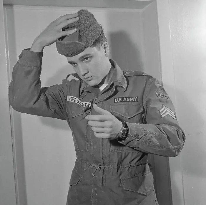 Framed Print : Elvis Presley Wearing Military Uniform Framed Print : Elvis Presley Wearing Military Uniform