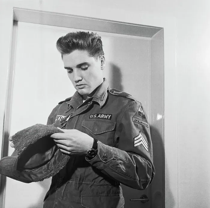 Framed Print : Elvis Presley Wearing Military Uniform Framed Print : Elvis Presley Wearing Military Uniform