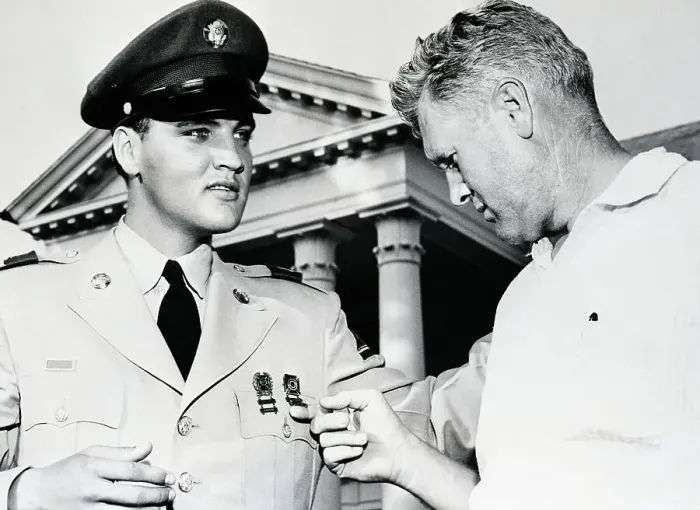 Framed Print : Elvis Presley's Father Admiring Medals Framed Print : Elvis Presley's Father Admiring Medals