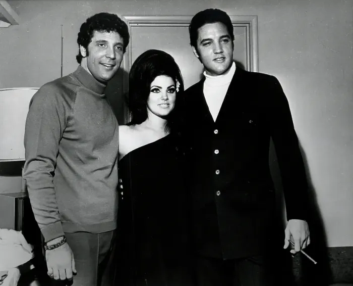 Framed Print : Elvis and Priscilla Presley with Tom Jones