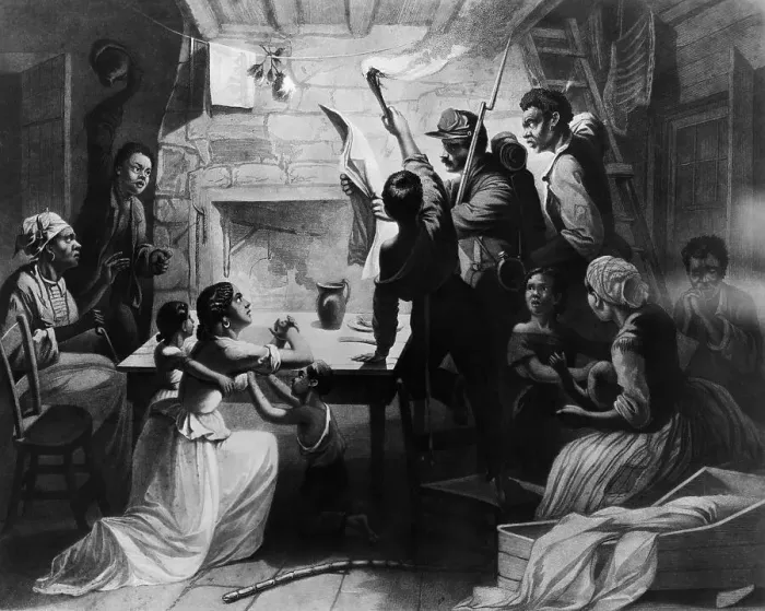 Framed Print : Emancipation Proclamation Reaches South