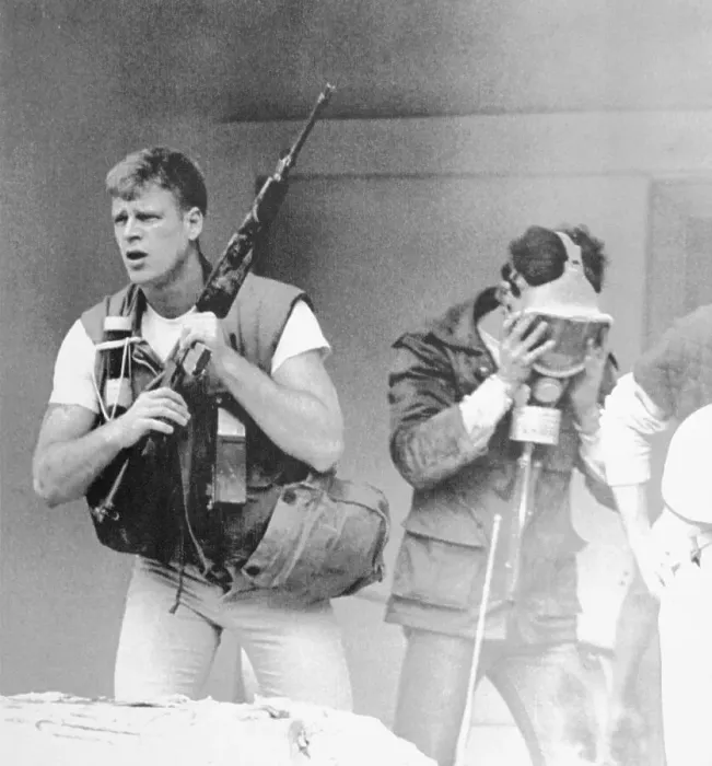 Framed Print : Embassy Guards After Explosion Framed Print : Embassy Guards After Explosion