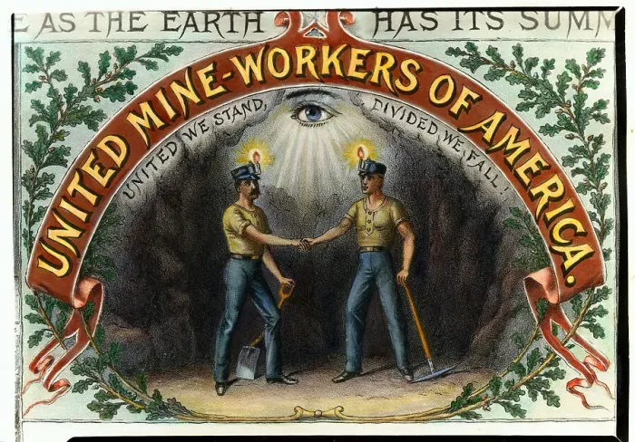 Framed Print : Emblem for United Mine Workers Poster Framed Print : Emblem for United Mine Workers Poster