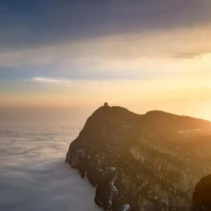 Framed Print : Emeishan. The beautiful view of Emei shan in China (sichuan province)3099 meters Framed Print : Emeishan. The beautiful view of Emei shan in China (sichuan province)3099 meters