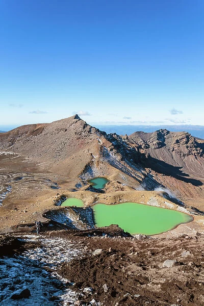 Emerald lakes and Red Crater, Tongariro National Park, New Zealand
