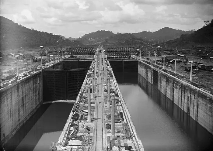 Framed Print : Emergency Dams Closing Behind Locks Framed Print : Emergency Dams Closing Behind Locks