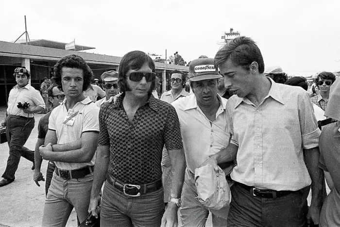 Framed Print : Emerson Fittipaldi With Others At The Argentine Grand Prix Framed Print : Emerson Fittipaldi With Others At The Argentine Grand Prix