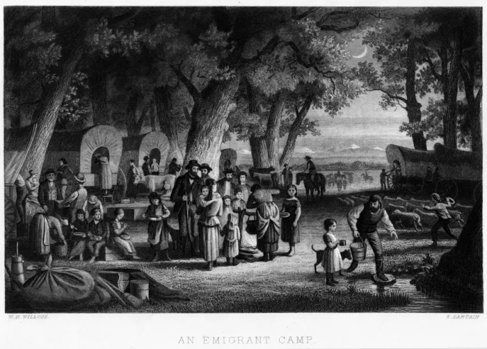 Framed Print : Emigrant Camp Framed Print : Emigrant Camp