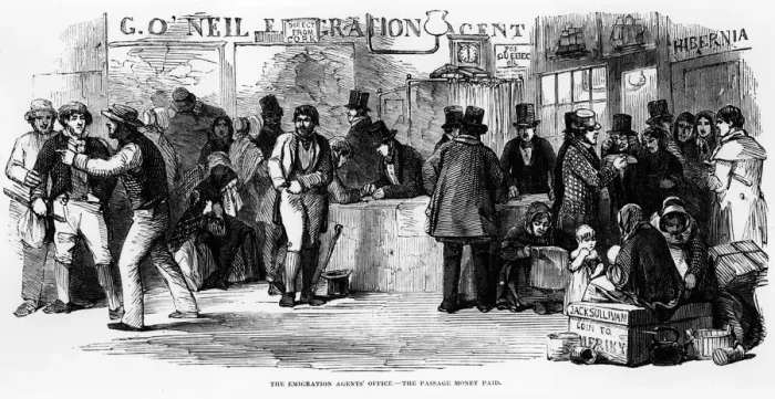 Framed Print : Emigrants At Agents Office Framed Print : Emigrants At Agents Office