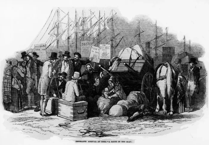 Framed Print : Emigrants At Cork Quay Framed Print : Emigrants At Cork Quay