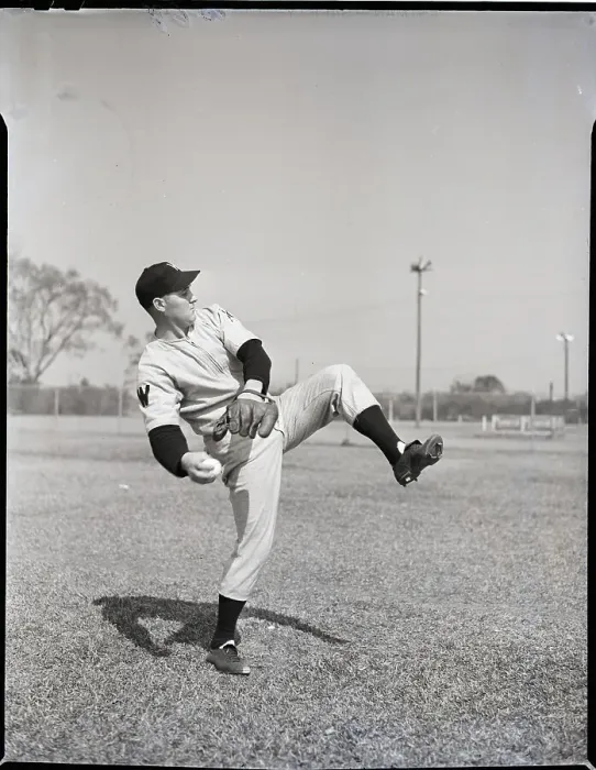 Framed Print : Emil Leonard Pitching At Practice Framed Print : Emil Leonard Pitching At Practice