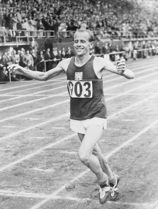 Framed Print : Emil Zatopek Finishing Track Race Framed Print : Emil Zatopek Finishing Track Race