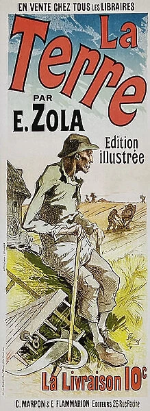 Emile Zola, La Terre, advertising for a book