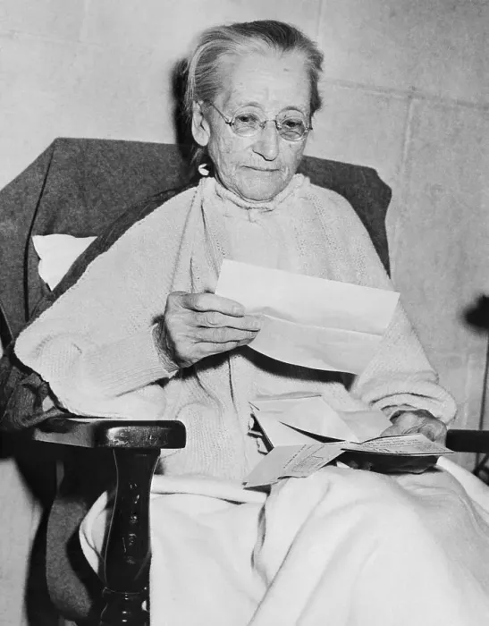 Framed Print : Emily Greene Balch Sitting and Reading document