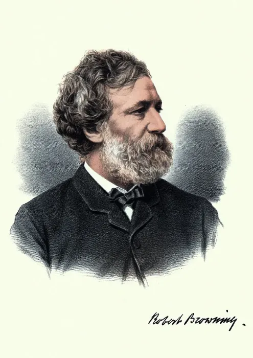 Framed Print : Eminent Victorians - Portrait of Robert Browning Framed Print : Eminent Victorians - Portrait of Robert Browning
