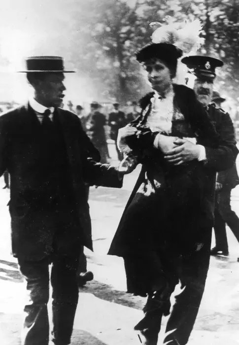 Framed Print : Emmeline Pankhurst Arrested Framed Print : Emmeline Pankhurst Arrested