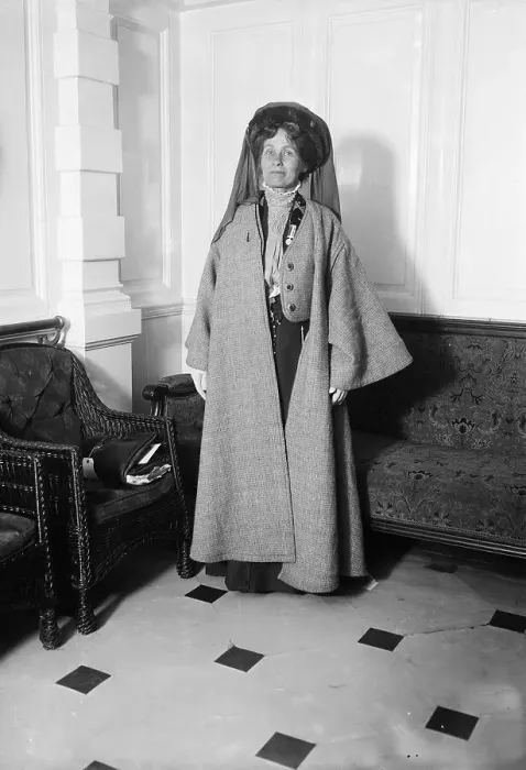 Framed Print : Emmeline Pankurst With Long Coat Framed Print : Emmeline Pankurst With Long Coat