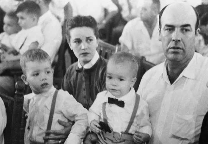 Framed Print : Emmett Till Murder Defendant in Court With Family Framed Print : Emmett Till Murder Defendant in Court With Family