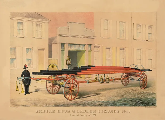Framed Print : Empire hook & ladder company, no. 1 Framed Print : Empire hook & ladder company, no. 1