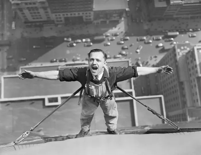 Framed Print : Empire State Building Window Washer Framed Print : Empire State Building Window Washer
