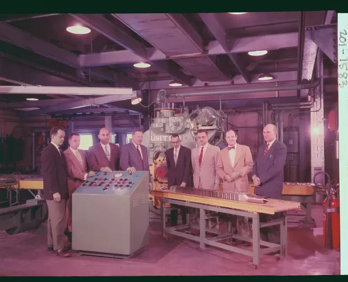 Framed Print : Employees at Boiling Water Reactor Mechanisms Framed Print : Employees at Boiling Water Reactor Mechanisms