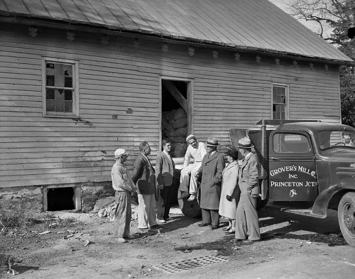 Framed Print : Employees Of Grovers Mills Talking Framed Print : Employees Of Grovers Mills Talking